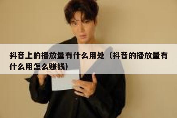 抖音上的播放量有什么用处（抖音的播放量有什么用怎么赚钱） 第1张