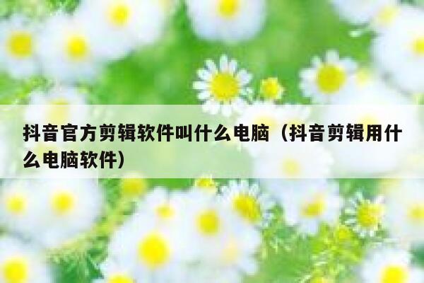 抖音官方剪辑软件叫什么电脑（抖音剪辑用什么电脑软件） 第1张