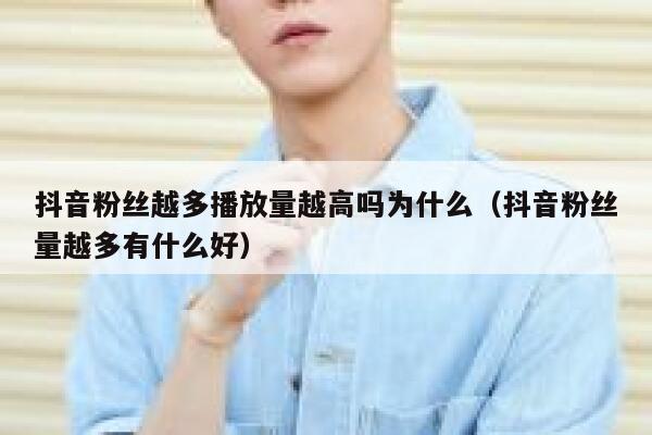 抖音粉丝越多播放量越高吗为什么（抖音粉丝量越多有什么好） 第1张