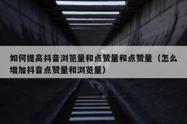 如何提高抖音浏览量和点赞量和点赞量（怎么增加抖音点赞量和浏览量） 第1张
