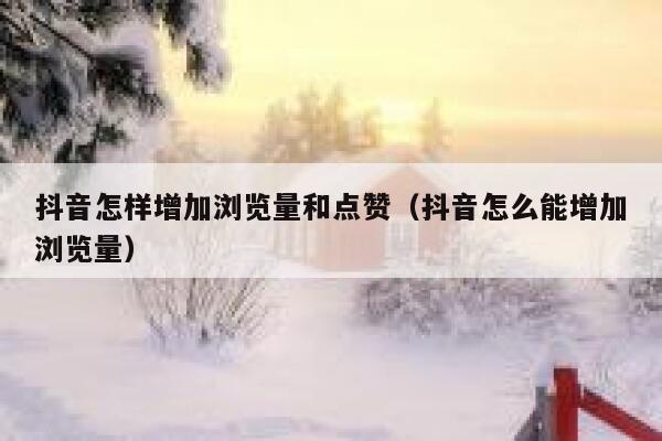 抖音怎样增加浏览量和点赞（抖音怎么能增加浏览量） 第1张