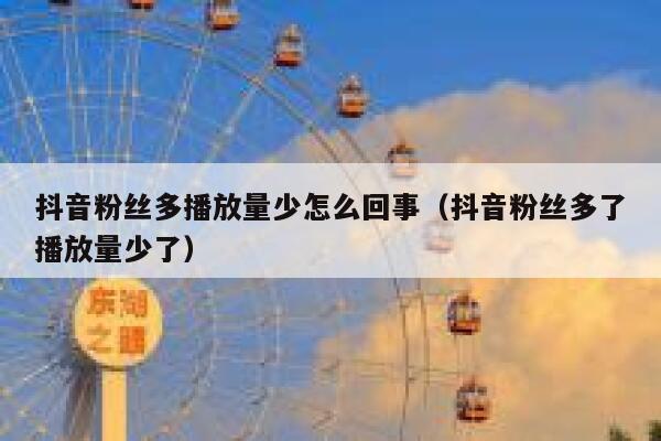 抖音粉丝多播放量少怎么回事（抖音粉丝多了播放量少了） 第1张