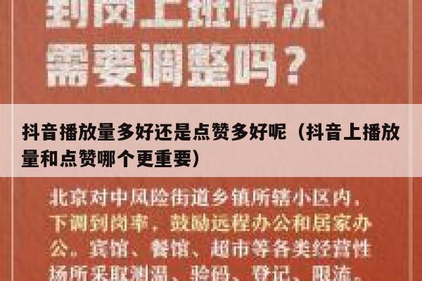 抖音播放量多好还是点赞多好呢（抖音上播放量和点赞哪个更重要） 第1张