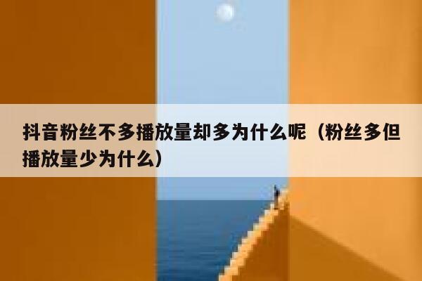 抖音粉丝不多播放量却多为什么呢（粉丝多但播放量少为什么） 第1张