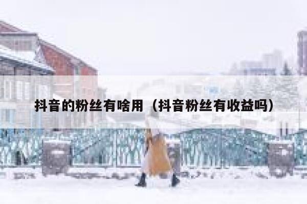抖音的粉丝有啥用(抖音粉丝有收益吗) 第1张 抖音的粉丝有啥用(抖音粉丝有收益吗) 第1张
