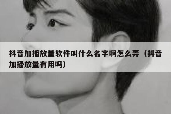 抖音加播放量软件叫什么名字啊怎么弄(抖音加播放量有用吗) 第1张 抖音加播放量软件叫什么名字啊怎么弄(抖音加播放量有用吗) 第1张