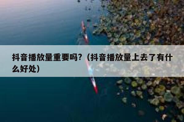 抖音播放量重要吗?(抖音播放量上去了有什么好处) 第1张 抖音播放量重要吗?(抖音播放量上去了有什么好处) 第1张