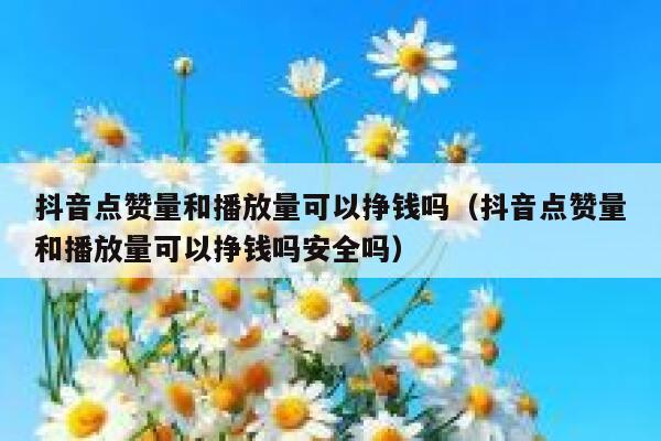 抖音点赞量和播放量可以挣钱吗（抖音点赞量和播放量可以挣钱吗安全吗） 第1张