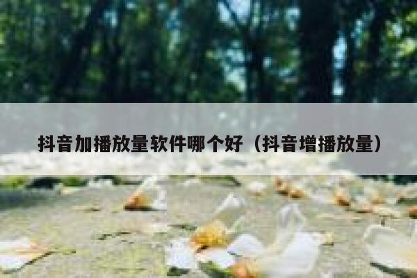 抖音加播放量软件哪个好（抖音增播放量） 第1张
