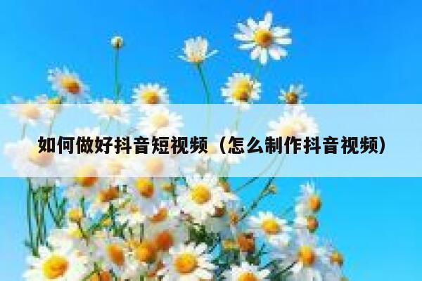 如何做好抖音短视频（怎么制作抖音视频） 第1张