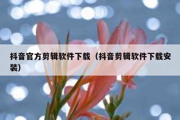 抖音官方剪辑软件下载（抖音剪辑软件下载安装） 第1张