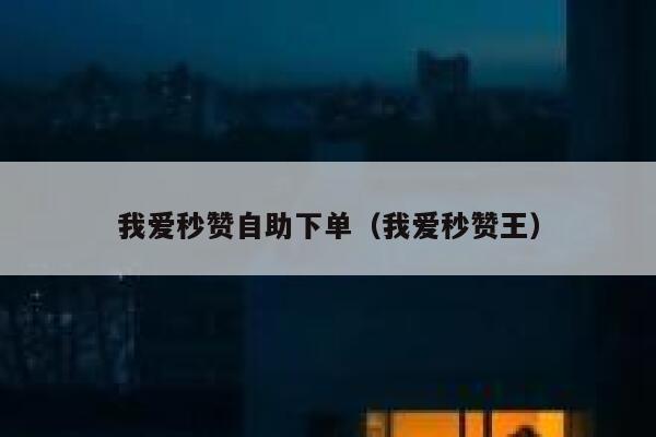 我爱秒赞自助下单（我爱秒赞王） 第1张