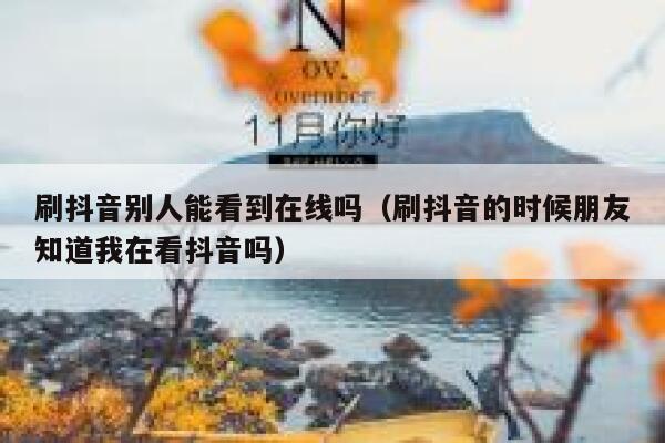 刷抖音别人能看到在线吗（刷抖音的时候朋友知道我在看抖音吗） 第1张