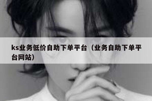 ks业务低价自助下单平台（业务自助下单平台网站） 第1张