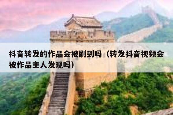 抖音转发的作品会被刷到吗（转发抖音视频会被作品主人发现吗） 第1张