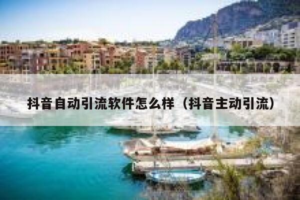 抖音自动引流软件怎么样（抖音主动引流） 第1张