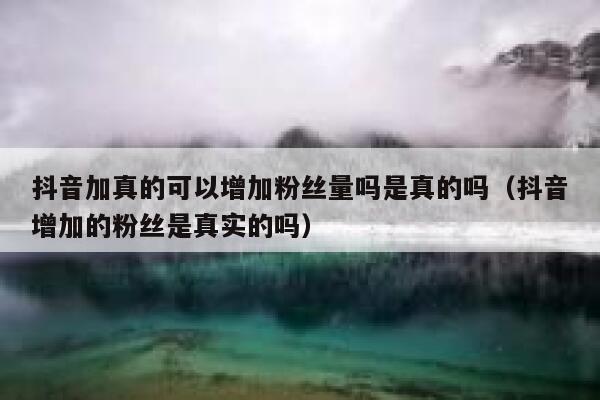 抖音加真的可以增加粉丝量吗是真的吗(抖音增加的粉丝是真实的吗) 第1张 抖音加真的可以增加粉丝量吗是真的吗(抖音增加的粉丝是真实的吗) 第1张