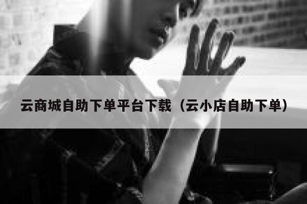 云商城自助下单平台下载（云小店自助下单） 第1张