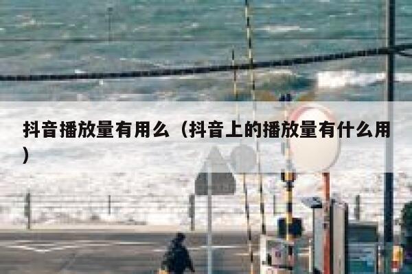 抖音播放量有用么（抖音上的播放量有什么用） 第1张