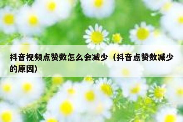 抖音视频点赞数怎么会减少（抖音点赞数减少的原因） 第1张
