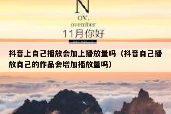 抖音上自己播放会加上播放量吗（抖音自己播放自己的作品会增加播放量吗） 第1张