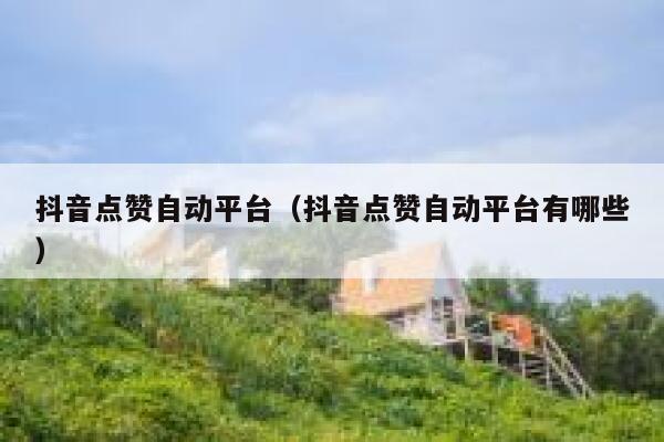 抖音点赞自动平台（抖音点赞自动平台有哪些） 第1张