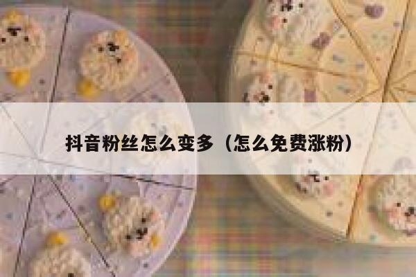 抖音粉丝怎么变多（怎么免费涨粉） 第1张