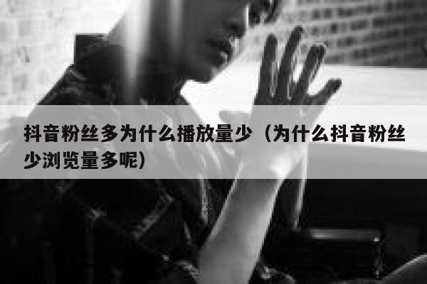 抖音粉丝多为什么播放量少（为什么抖音粉丝少浏览量多呢） 第1张