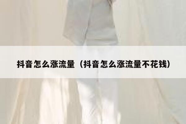 抖音怎么涨流量（抖音怎么涨流量不花钱） 第1张