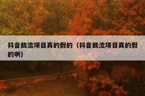 抖音截流项目真的假的（抖音截流项目真的假的啊） 第1张