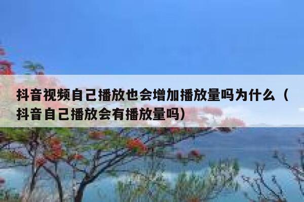 抖音视频自己播放也会增加播放量吗为什么（抖音自己播放会有播放量吗） 第1张