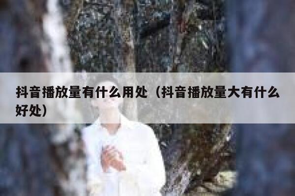 抖音播放量有什么用处（抖音播放量大有什么好处） 第1张