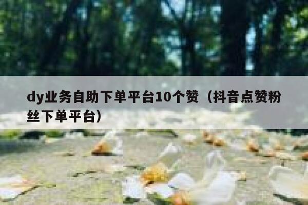 dy业务自助下单平台10个赞(抖音点赞粉丝下单平台) 第1张 dy业务自助下单平台10个赞(抖音点赞粉丝下单平台) 第1张