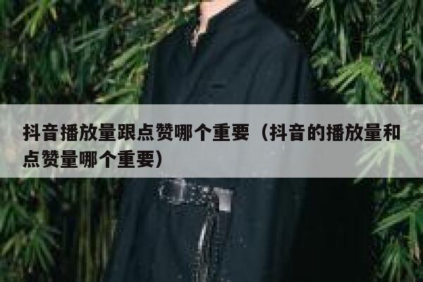 抖音播放量跟点赞哪个重要（抖音的播放量和点赞量哪个重要） 第1张