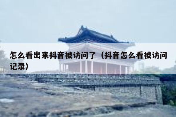 怎么看出来抖音被访问了（抖音怎么看被访问记录） 第1张