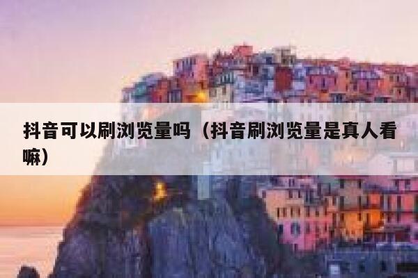 抖音可以刷浏览量吗（抖音刷浏览量是真人看嘛） 第1张