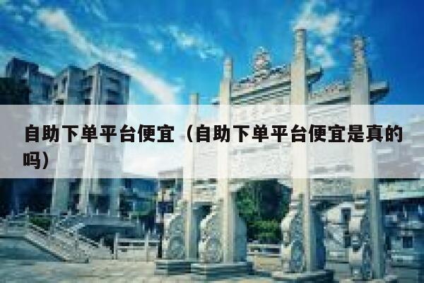 自助下单平台便宜（自助下单平台便宜是真的吗） 第1张