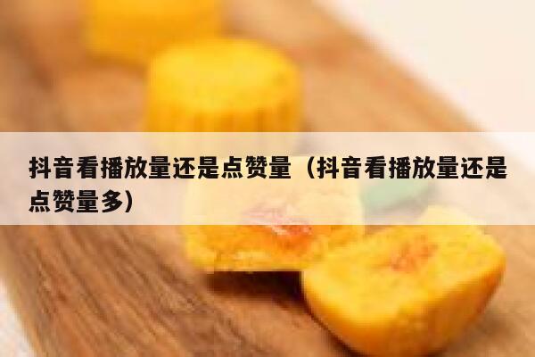抖音看播放量还是点赞量（抖音看播放量还是点赞量多） 第1张