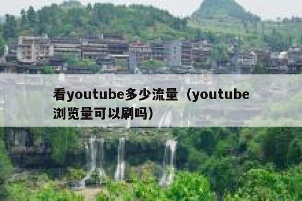 看youtube多少流量（youtube浏览量可以刷吗） 第1张