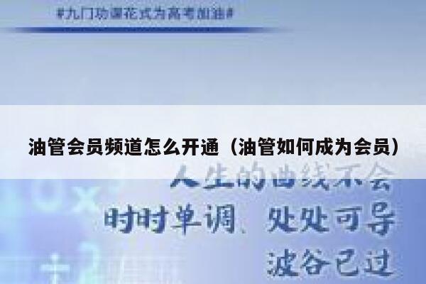 油管会员频道怎么开通（油管如何成为会员） 第1张