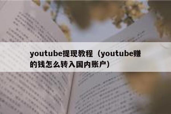 youtube提现教程(youtube赚的钱怎么转入国内账户) 第1张 youtube提现教程(youtube赚的钱怎么转入国内账户) 第1张