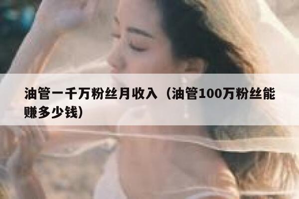 油管一千万粉丝月收入(油管100万粉丝能赚多少钱) 第1张 油管一千万粉丝月收入(油管100万粉丝能赚多少钱) 第1张