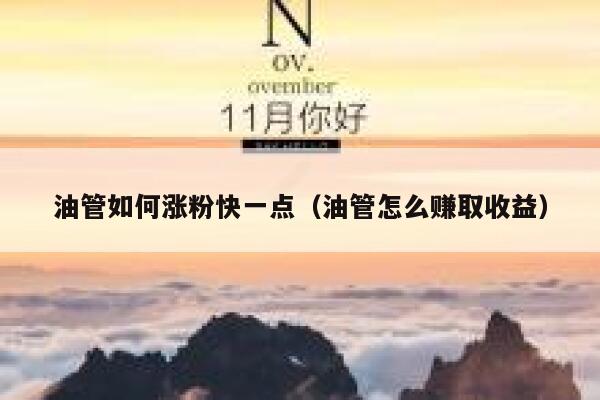油管如何涨粉快一点（油管怎么赚取收益） 第1张
