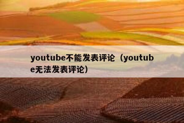youtube不能发表评论（youtube无法发表评论） 第1张