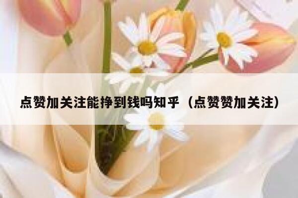 点赞加关注能挣到钱吗知乎（点赞赞加关注） 第1张