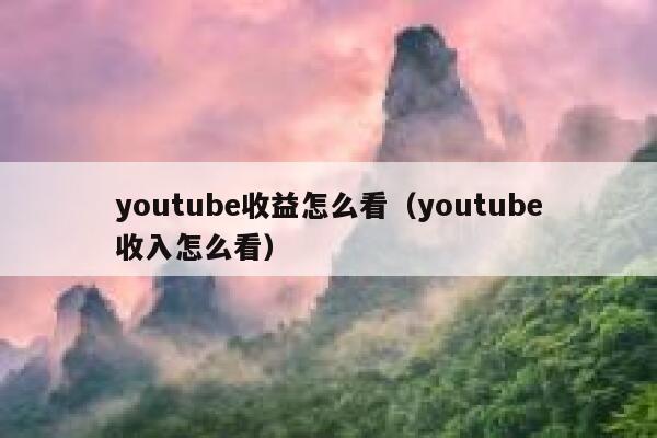 youtube收益怎么看（youtube收入怎么看） 第1张