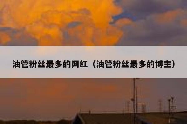 油管粉丝最多的网红（油管粉丝最多的博主） 第1张