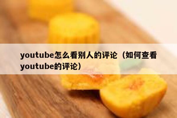 youtube怎么看别人的评论（如何查看youtube的评论） 第1张