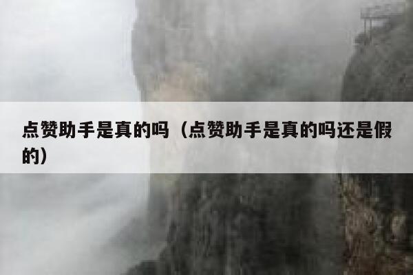 点赞助手是真的吗（点赞助手是真的吗还是假的） 第1张