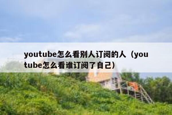 youtube怎么看别人订阅的人(youtube怎么看谁订阅了自己) 第1张 youtube怎么看别人订阅的人(youtube怎么看谁订阅了自己) 第1张